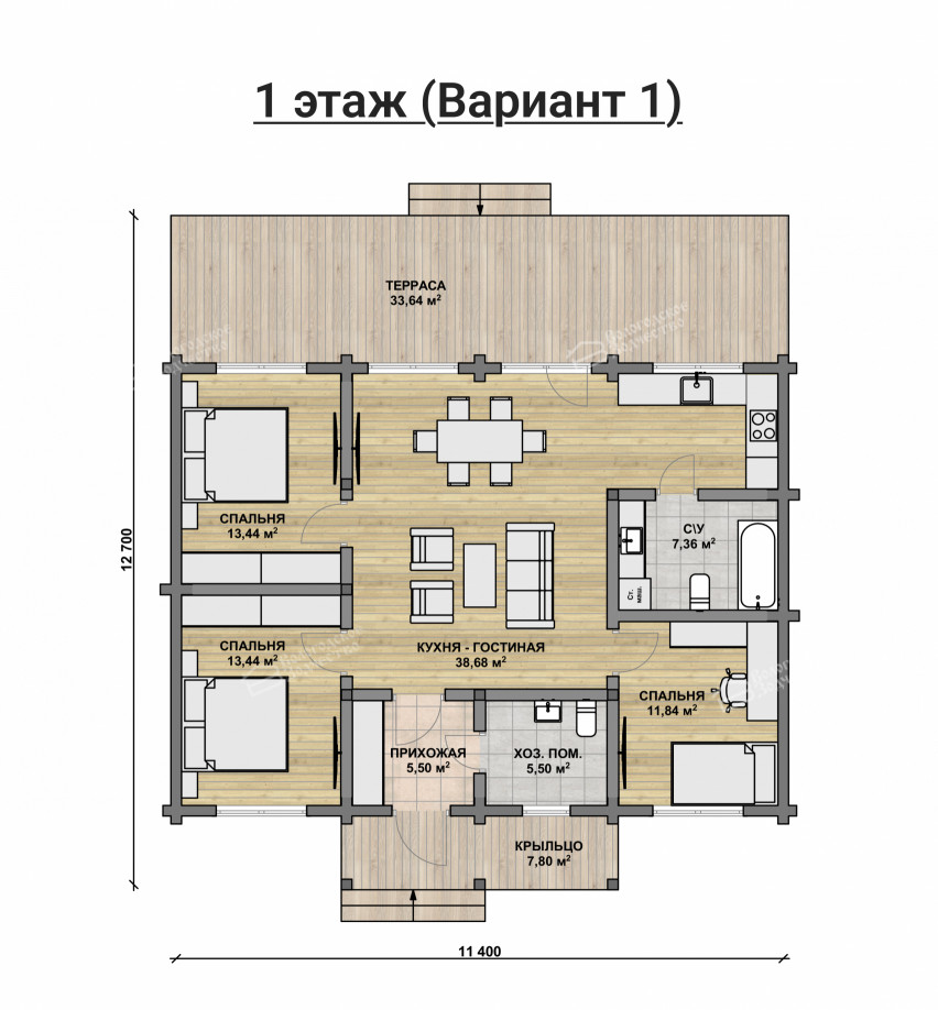 Дом из клееного бруса VZ-321